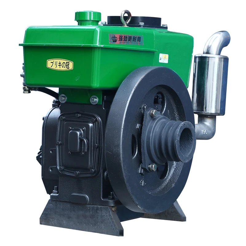 Small 15 Horsepower Hand Cranked Water-cooled diesel Engine, Single Cylinder Engine, Four Stroke Agricultural Marine Engine - Image 5