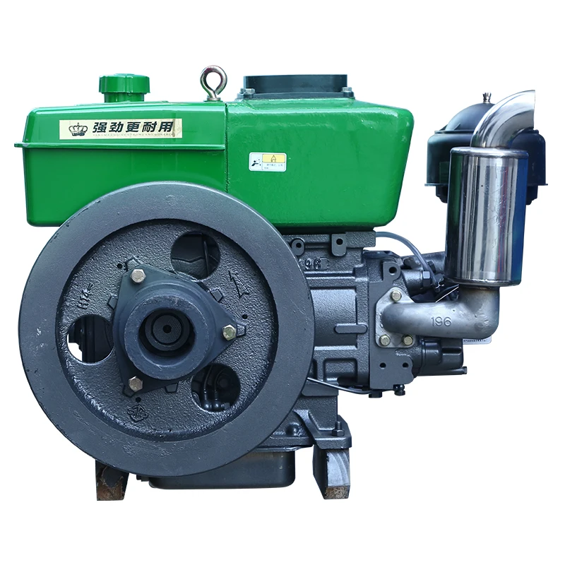 Small 15 Horsepower Hand Cranked Water-cooled diesel Engine, Single Cylinder Engine, Four Stroke Agricultural Marine Engine - Image 3