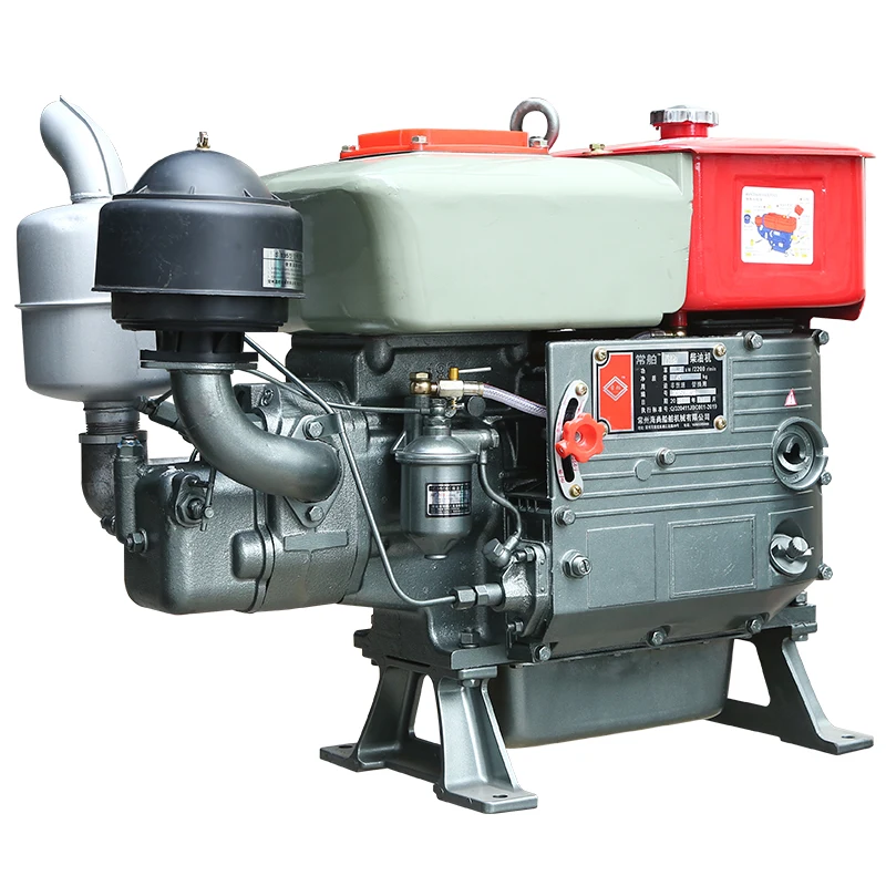 Zs195 Water-cooled Single Cylinder Diesel Engine Durable Diesel Engine Available Stock Kick Start Diesel Engine