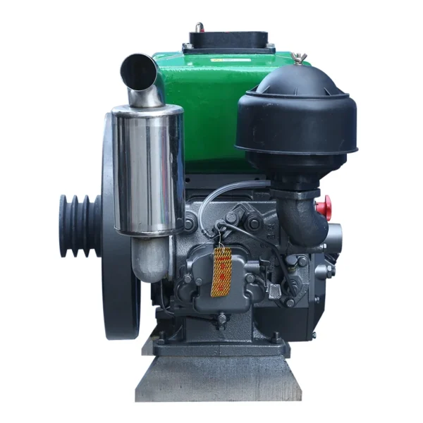 Small 15 Horsepower Hand Cranked Water-cooled diesel Engine, Single Cylinder Engine, Four Stroke Agricultural Marine Engine - Image 6