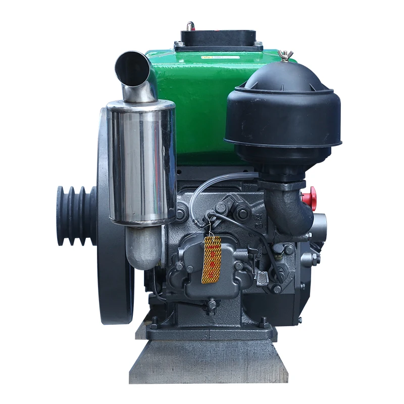 Small 15 Horsepower Hand Cranked Water-cooled diesel Engine, Single Cylinder Engine, Four Stroke Agricultural Marine Engine - Image 6