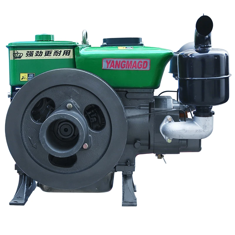18 HP hand-cranked single-cylinder water-cooled four-stroke diesel engine, saving energy and stabilizing pressure. - Image 2