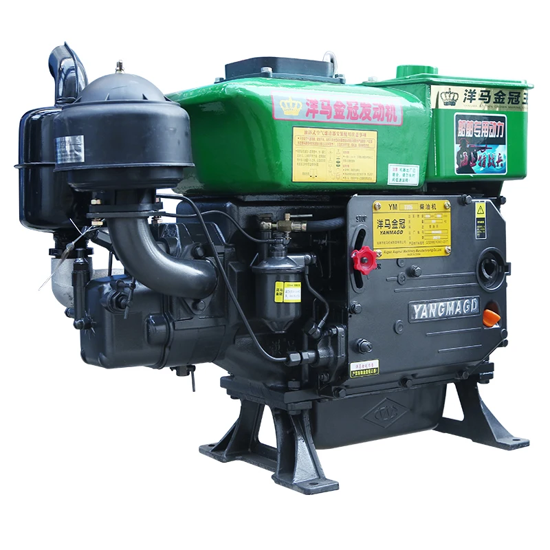 18 HP hand-cranked single-cylinder water-cooled four-stroke diesel engine, saving energy and stabilizing pressure. - Image 3