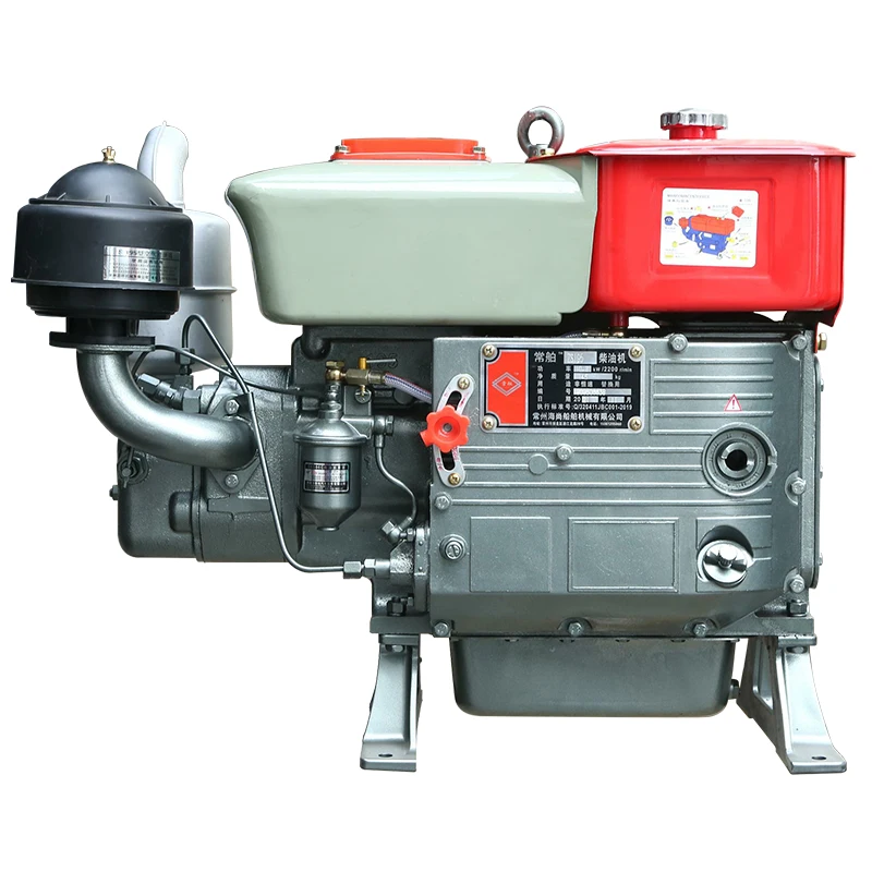 Zs195 Water-cooled Single Cylinder Diesel Engine Durable Diesel Engine Available Stock Kick Start Diesel Engine - Image 2